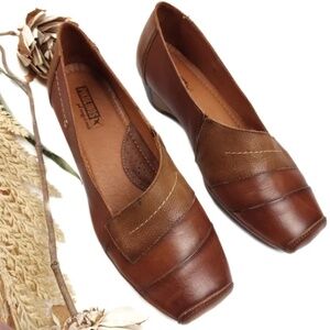 Pikolinos Brown Leather Low Heel Flats Sz 39